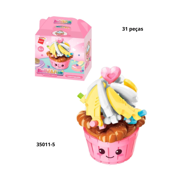 Blocos de Montar Build & Fun Sweetie Story - Love Cupcake- Qman 35011-5