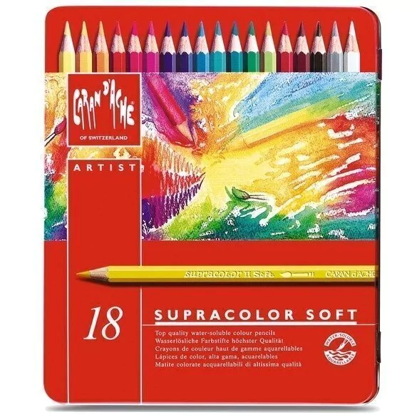 Lápis Aquarela Caran Dache Supracolor 18 Cores 3888318
