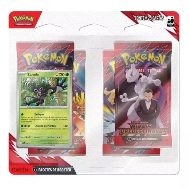 Pokémon Blister Quadruplo EV10 Rivais Predestinados Copag 5607 - comprar online