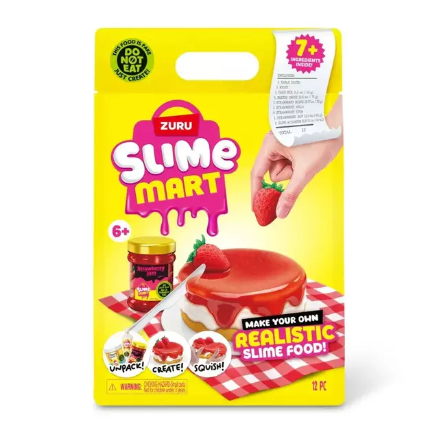 Slime Mart Zuru Bolo De Morango Slime Food F0213-4 Fun