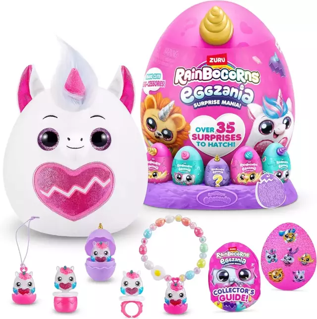 Pelúcia Rainbocorns Unicórnio Eggzania 35 Surpresas Série 1 F0225-7 Fun