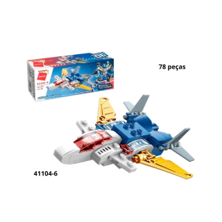 Kit Com 6 Bloco de Montar Set Trans Collector Transporte Rápido Polícia Qman 41104