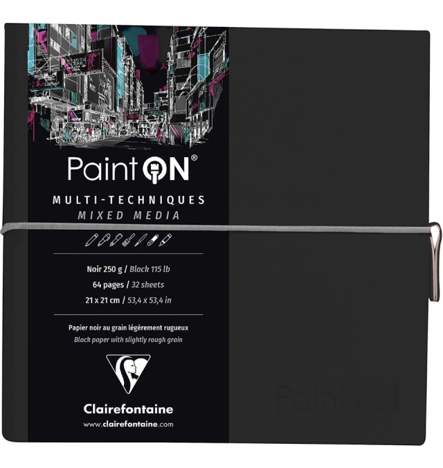 Painton Bloco De Papel Preto 250g 19x19 Clairefontain 975439