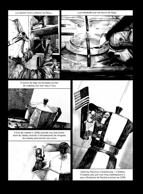 O Astronauta ou Livre Associação de um Homem no Espaço