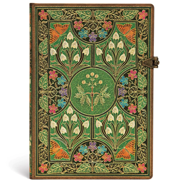 Caderno Paperblanks 18x13cm Pautado Capa Dura Poetry In Bloom Midi 4614-1