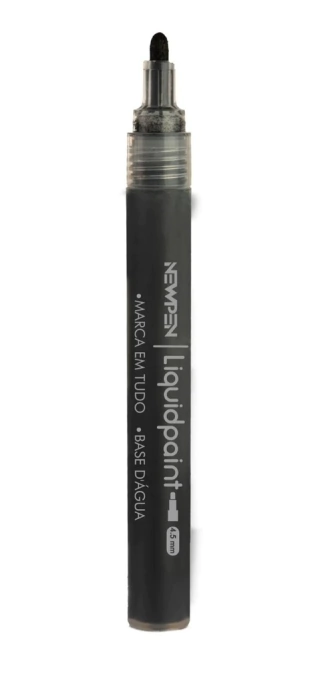 Caneta Newpen Marcador Liquidpaint Preto 05.730 Ponta 4,5mm