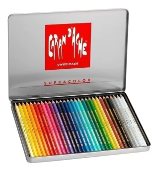 Lápis Aquarela Caran Dache Supracolor 30 Cores 3888330