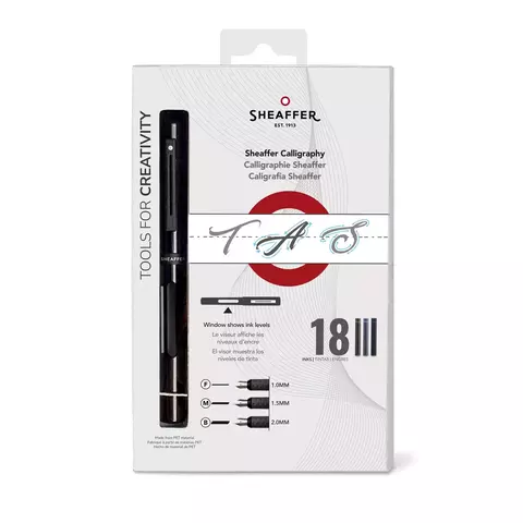 Caneta Preta Sheaffer Kit Caligrafia Penas F, M e B 93402