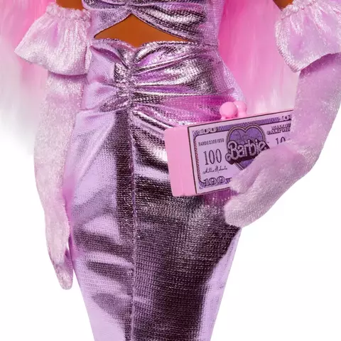 Barbie Deluxe Style Negra Com Vestido Roxo #01 Mattel Hyv24