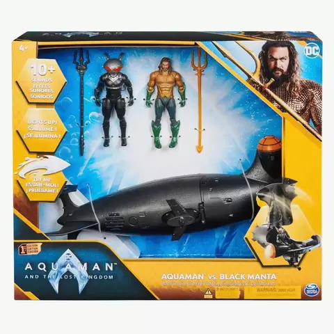 Boneco E Submarino Conjunto de Batalha Aquaman Vs Black Manta Sunny 3455