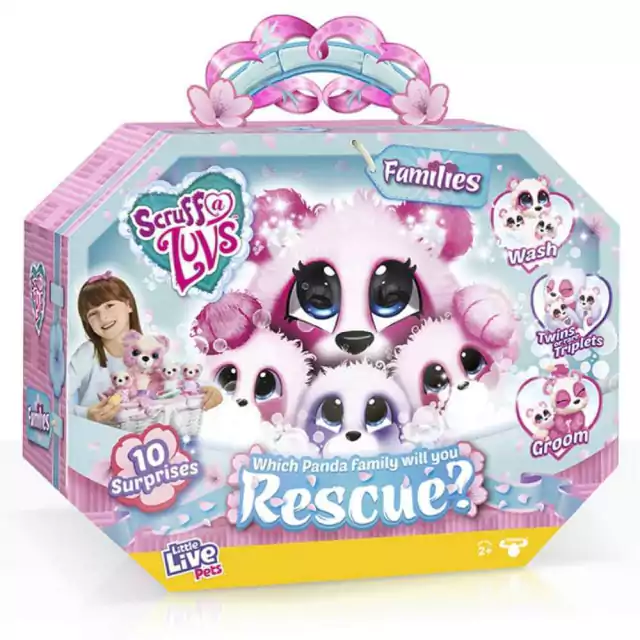 Adotados Scruff A Luvs Little Live Pets Família Panda F00877 Fun