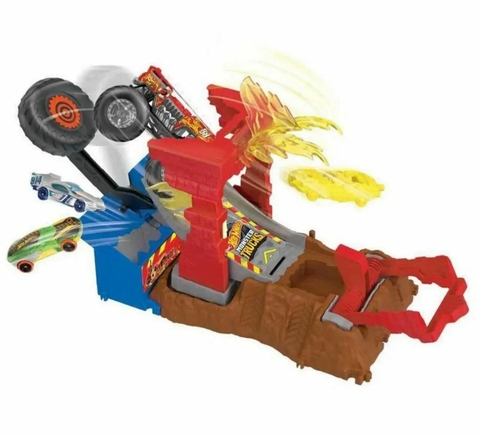 Hot Wheels Monster Trucks Arena Smashers Fire Crash Challenge Mattel Hnb87