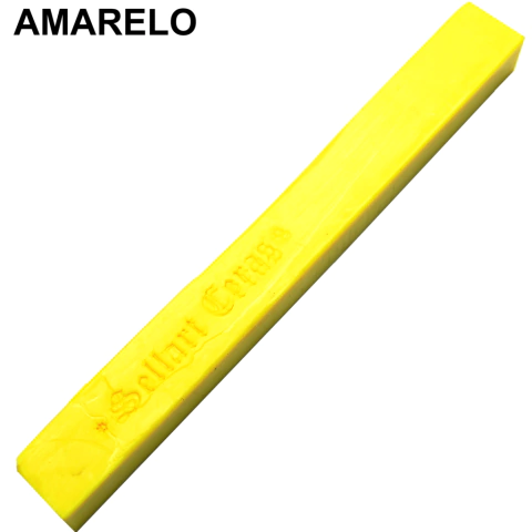 Bastão Cera Flexível Lacre Cor Amarelo Sellart