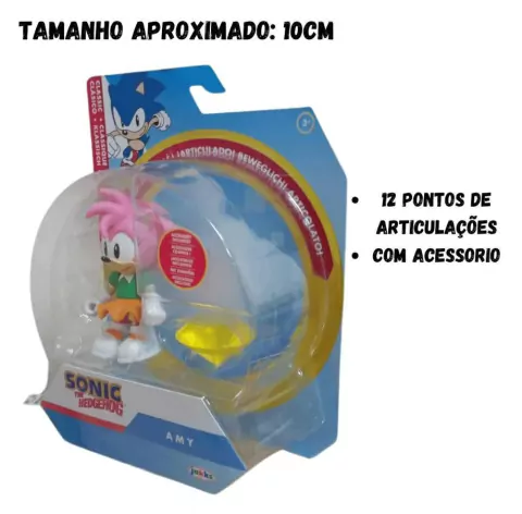 Boneco Amy Sonic The Hedgehog 10 Cm 4221 Sunny