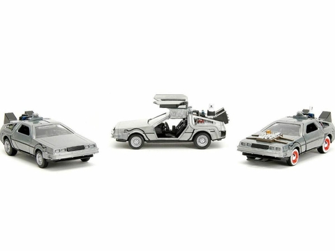 Pack Delorean Back To The Future Time Machine 1:32 Jada Toys 33399