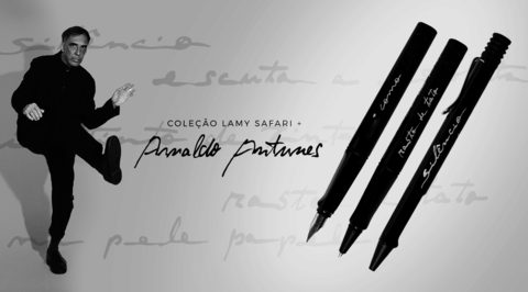 Caneta Lamy Safari Tinteiro M + Arnaldo Antunes (Coleção Especial 2021)