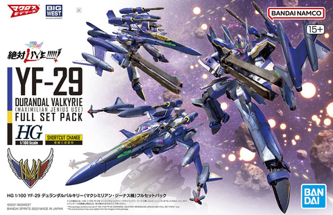 Model Kit YF-29 Durandal Valkyrie Maximilian Jenius Use Full Set Pack - HG 1/100 Macross Plus - Bandai