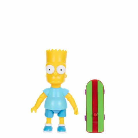 The Simpsons Bart De Azul e Skate Articulado 9Cm 4455 Sunny Jakks Pacific