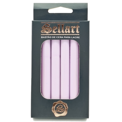 Bastão de Cera Pistola Para Lacre Flexível Lilás c/ 6 Sellart