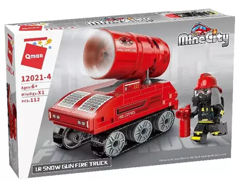 Blocos De Montar Set Com 4 Bombeiro Em Ação Mine City Qman 12021