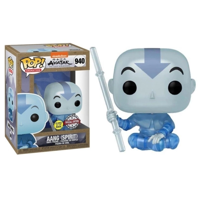 Boneco Funko Pop Avatar Aang Spirit 940 Special Ed Glows In The Dark