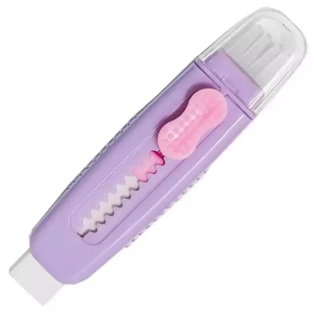 Borracha Escolar Sweep Com Escovinha Roxo Com Rosa Cis 4365