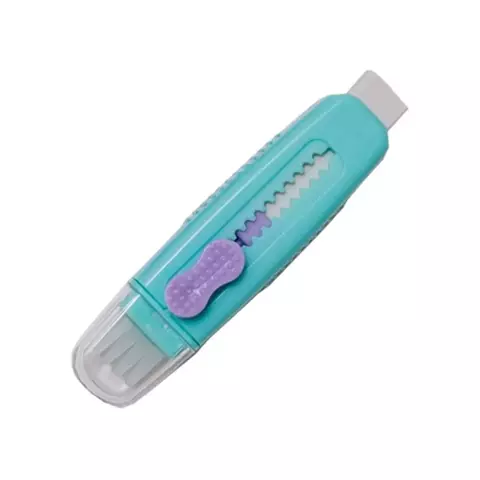 Borracha Escolar Sweep Com Escovinha Verde Com Roxo Cis 4365