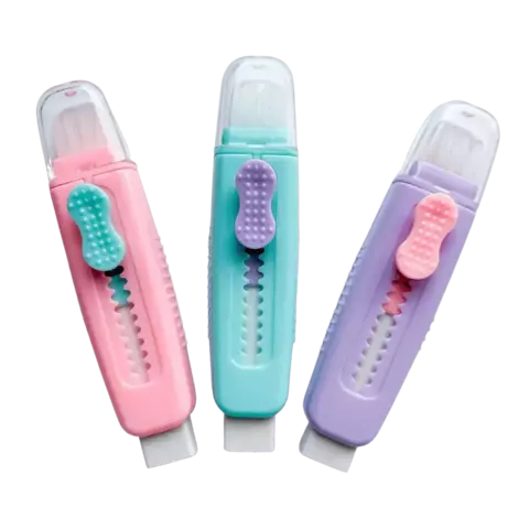 Borracha Escolar Sweep Com Escovinha Roxo Com Rosa Cis 4365