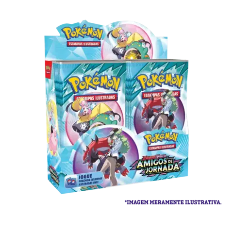 Box Display Pokémon Amigos De Jornada Estampas Ilustradas Escarlate E Violeta 36 pacotes Copag 3825
