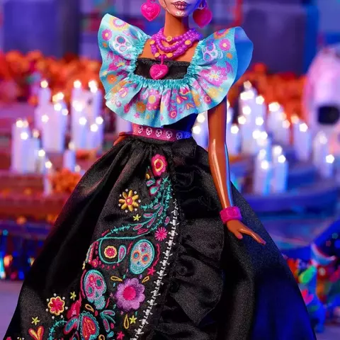 Boneca Barbie Dia De Los Muertos Dia Dos Mortos Mattel HRM72