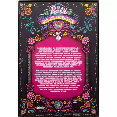Boneca Barbie Dia De Los Muertos Dia Dos Mortos Mattel HRM72