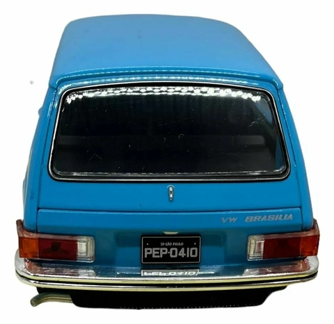 Miniatura Brasília Azul Clara 1976 Vw 1:24 Califórnia Toys Classics