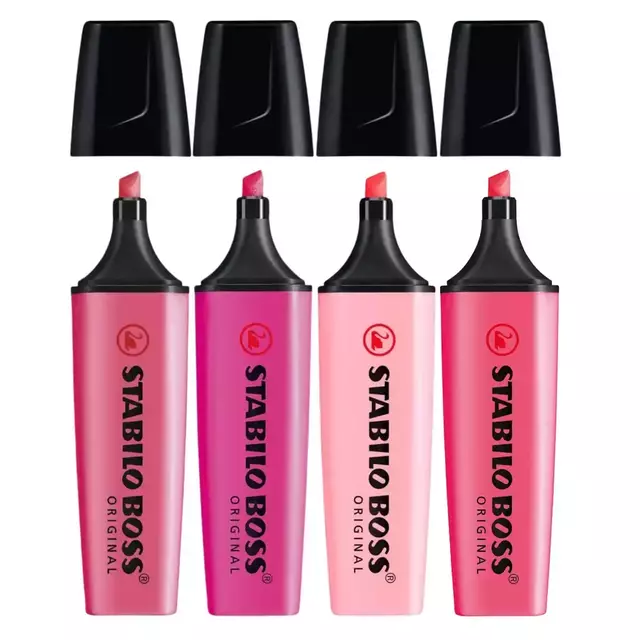 Marca Texto Stabilo Boss Pink 4 Cores 6225