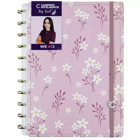 Caderno Inteligente Pink Blossom 29x22 Cm 80 Folhas Cigd4357