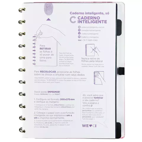 Caderno Inteligente Agatha A5 22x16 Cm 80 Folhas Cia52125