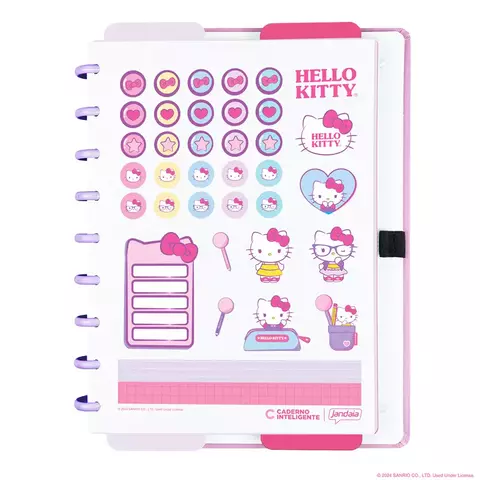 Caderno Inteligente Hello Kitty 25,5x19 Cm 80 Folhas Cimd3344