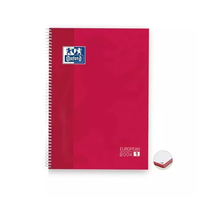 Caderno Oxford Vermelho Capa Dura Pautado 1 Matéria 80 Folhas 20x27,5cm 3416