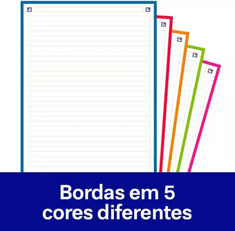 Caderno Oxford Azul Capa Dura Pautado 5 Matérias 120 Folhas 20x27,5cm 3782