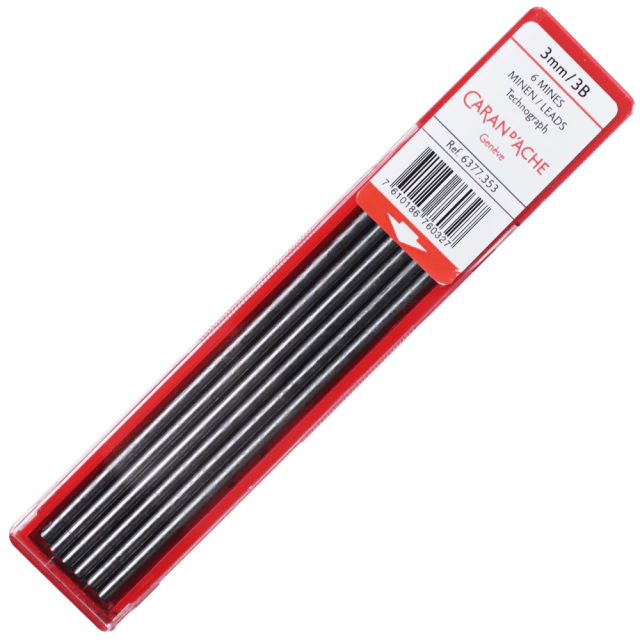 Caran Dache Caixa Com 6 Grafites 3mm 3B 6377353