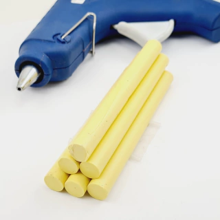 Bastão Cera Pistola Lacre Flexível Amarelo Claro C 6 Sellart