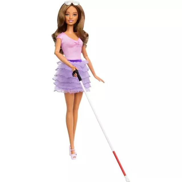 Boneca Barbie Fashionista Com Cegueira 228 Mattel Fbr37