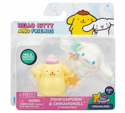 Hello Kitty And Friends Pompompurin e Cinnamoroll Lua Verde Sunny 3870