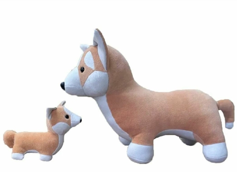 Pelúcia Bichos De Pano Corgi Grávida com 1 Filhote 5459