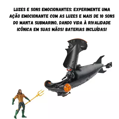 Boneco E Submarino Conjunto de Batalha Aquaman Vs Black Manta Sunny 3455