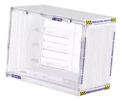 Expositor Display Box de Acrílico Container 908 Transparente - 23,5 cm de altura