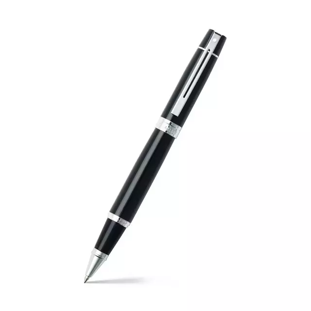 Caneta Rollerball Sheaffer 300 Preta Com Clip Cromado E1931251