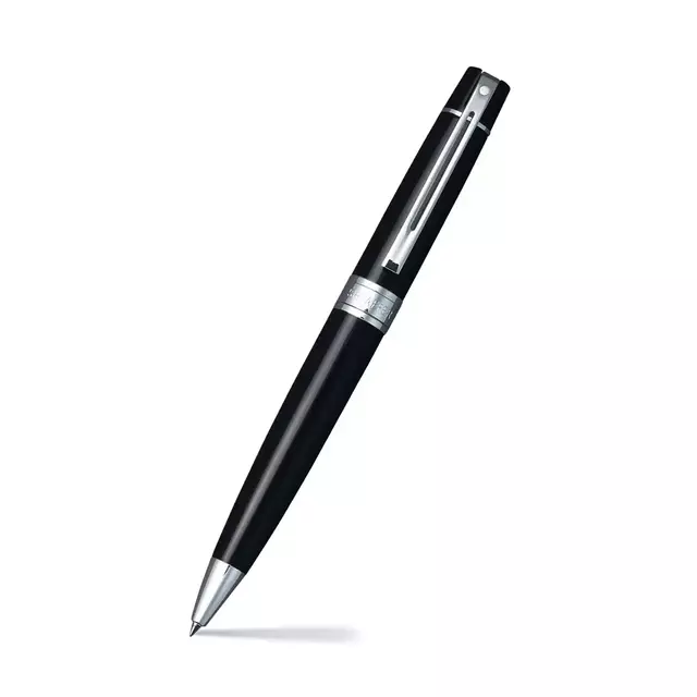 Caneta Esferográfica Sheaffer 300 Preta Com Clip Cromado E2931251