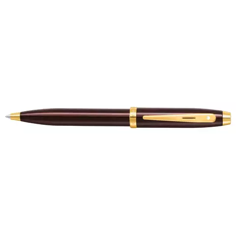 Caneta Esferográfica Sheaffer 100 Marrom Café Com Clip Dourado E2937051