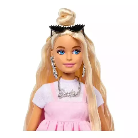 Barbie Deluxe Style Loira Com Vestido Rosa #03 Mattel Hyv24