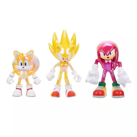 Sonic The Hedgehog Pack Com 3 Knuckles, Super Sonic e Tails 4556 Sunny